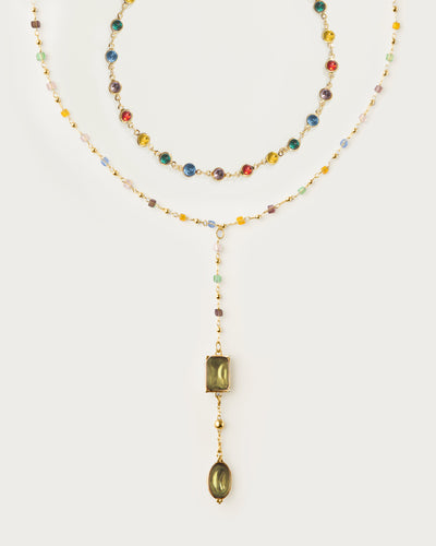 Rainbow Bead Necklace Set