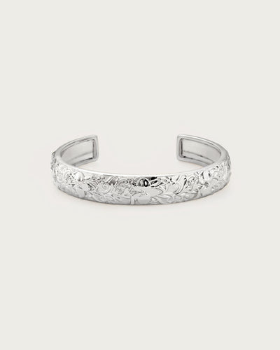 Serenade of Orchid Bangle in Silver