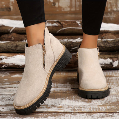 Mealla | Sturdy boots with zip closure