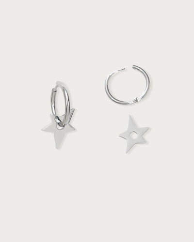Star Earrings in Silver