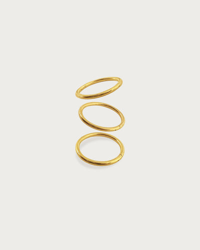 Single Mini Hoop Helix Earring in Gold
