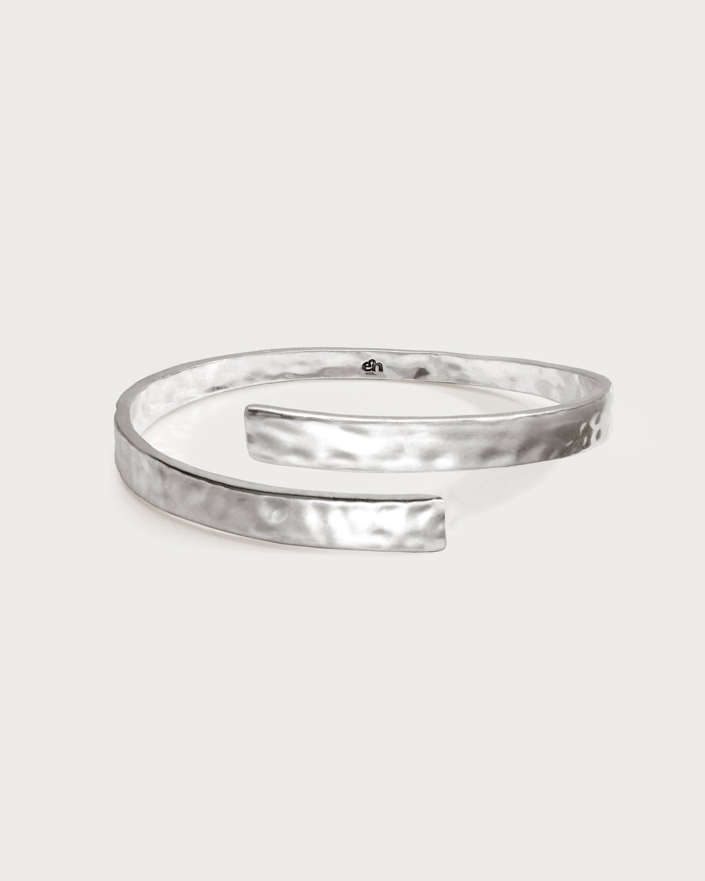 Hammered Arm Cuff in Silver