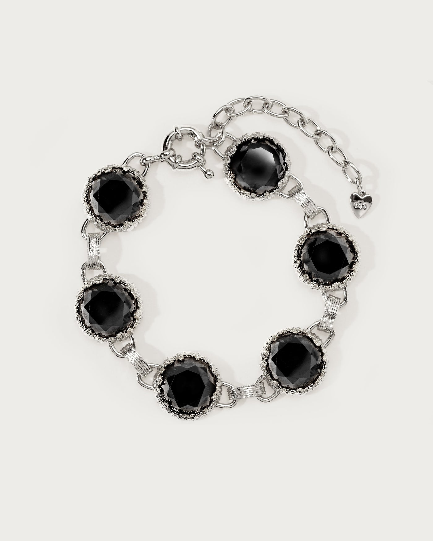 Midnight Quartz Bracelet in Silver