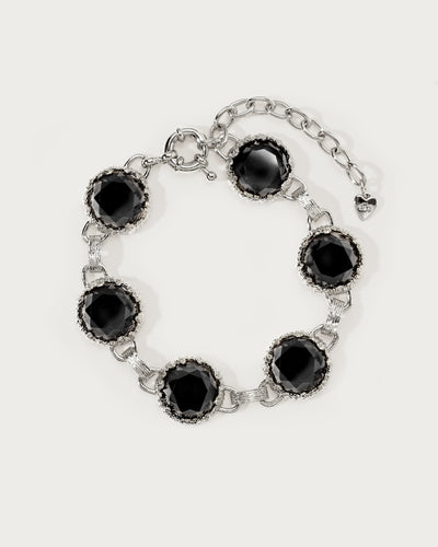 Midnight Quartz Bracelet in Silver