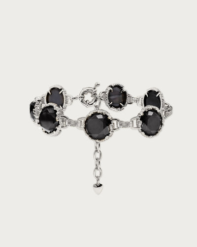 Midnight Quartz Bracelet in Silver