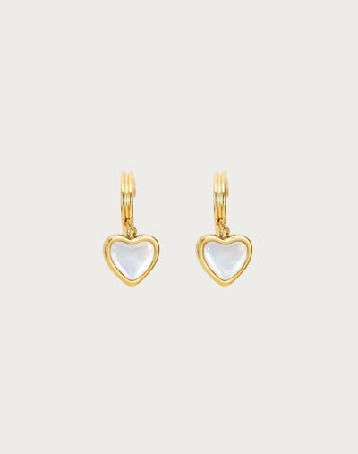 Pearlescent Heart Earrings