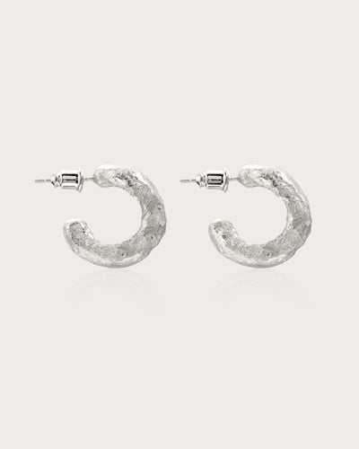 Jenny Medium Hoop Earrings in Silver