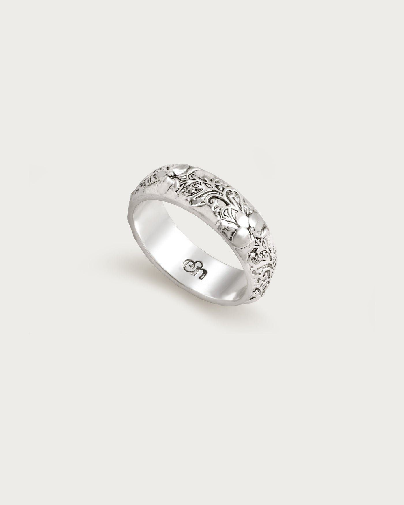 Serenade of Orchid Ring in Silver