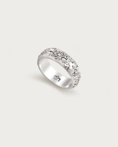 Serenade of Orchid Ring in Silver