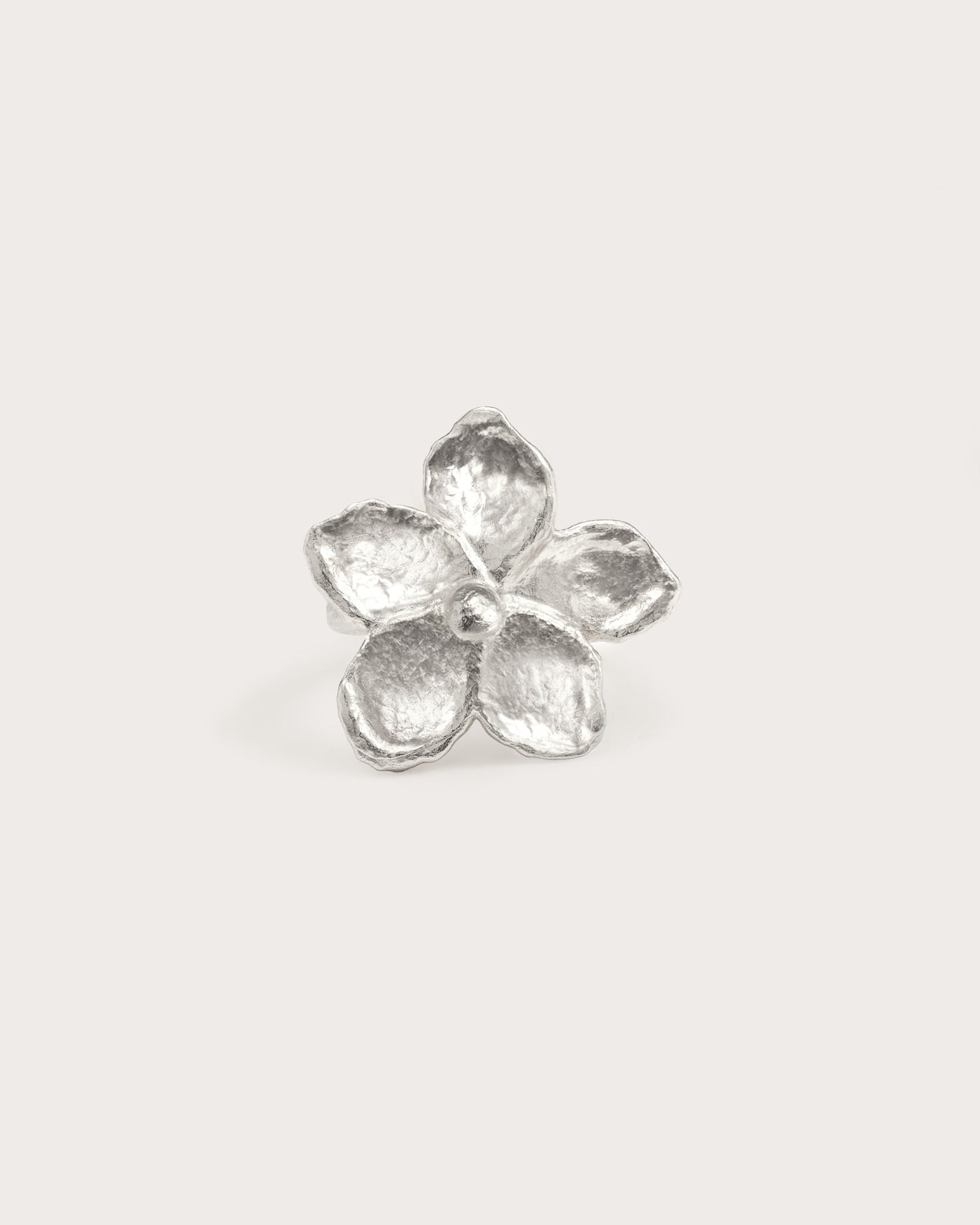 Gold Textured Floral Ring