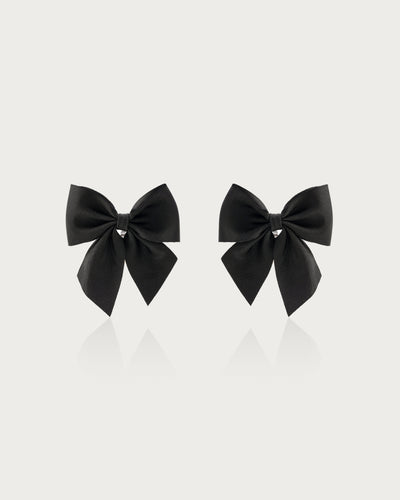 Black Bow Earrings