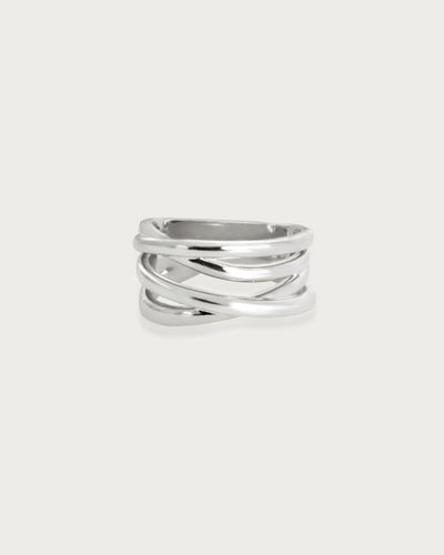 Criss Cross Ring in Silver