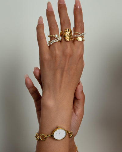 Infinity Crossover Pearl Ring