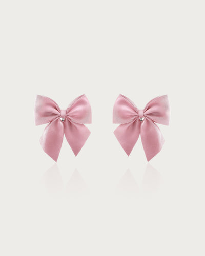 Pink Bow Earrings