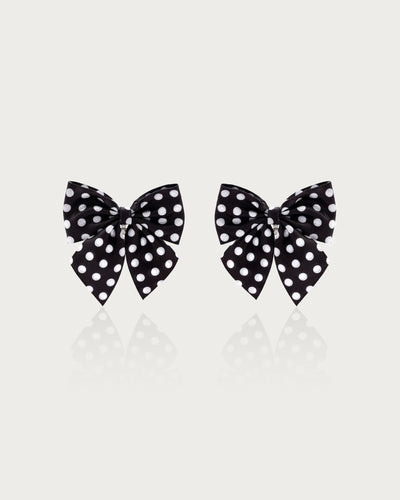 Polka Dot Bow Earrings