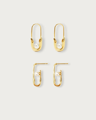 Safety Pin Earrings Set